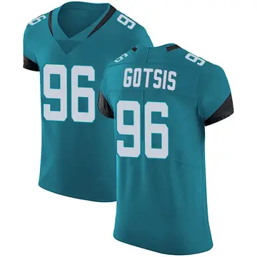 Nike Adam Gotsis Men's Elite Jacksonville Jaguars Teal Vapor Untouchable Alternate Jersey