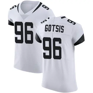 Nike Adam Gotsis Men's Elite Jacksonville Jaguars White Vapor Untouchable Road Jersey