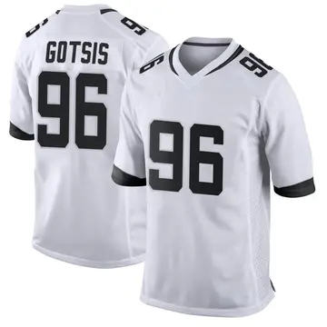 Nike Adam Gotsis Men's Game Jacksonville Jaguars White Jersey