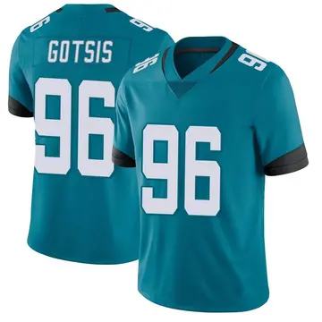 Nike Adam Gotsis Men's Limited Jacksonville Jaguars Teal Vapor Untouchable Jersey