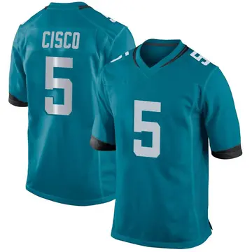 Nike Andre Cisco Men's Game Jacksonville Jaguars Teal Jersey