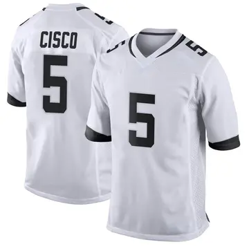 Nike Andre Cisco Men's Game Jacksonville Jaguars White Jersey