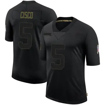 Nike Andre Cisco Men's Limited Jacksonville Jaguars Black 2020 Salute To Service Jersey