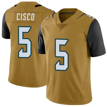 Nike Andre Cisco Men's Limited Jacksonville Jaguars Gold Color Rush Vapor Untouchable Jersey