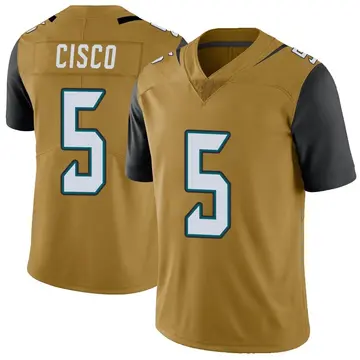 Nike Andre Cisco Youth Limited Jacksonville Jaguars Gold Color Rush Vapor Untouchable Jersey