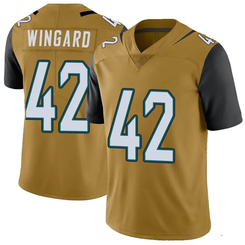 Nike Andrew Wingard Men's Limited Jacksonville Jaguars Gold Color Rush Vapor Untouchable Jersey