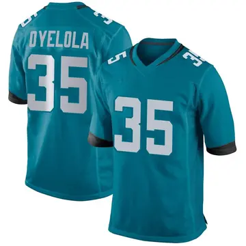 Nike Ayo Oyelola Men's Game Jacksonville Jaguars Teal Jersey