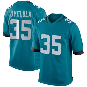 Nike Ayo Oyelola Youth Game Jacksonville Jaguars Teal Jersey