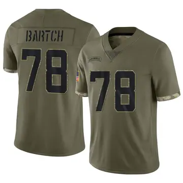 Nike Ben Bartch Youth Limited Jacksonville Jaguars Olive 2022 Salute To Service Jersey
