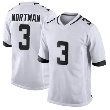 Nike Brad Nortman Men's Game Jacksonville Jaguars White Jersey