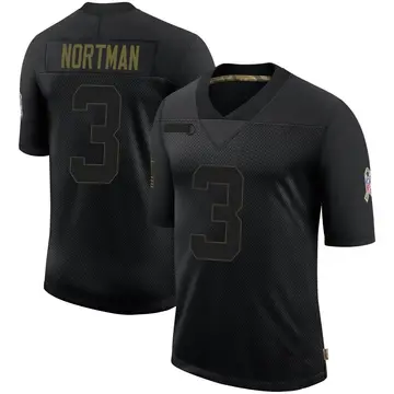 Nike Brad Nortman Men's Limited Jacksonville Jaguars Black 2020 Salute To Service Jersey