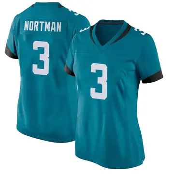 Nike Brad Nortman Women's Game Jacksonville Jaguars Teal Jersey