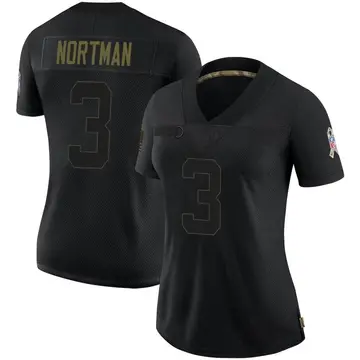 Nike Brad Nortman Women's Limited Jacksonville Jaguars Black 2020 Salute To Service Jersey