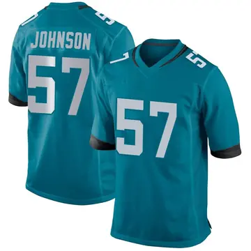 Nike Caleb Johnson Men's Game Jacksonville Jaguars Teal Jersey