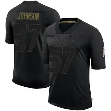 Nike Caleb Johnson Men's Limited Jacksonville Jaguars Black 2020 Salute To Service Jersey