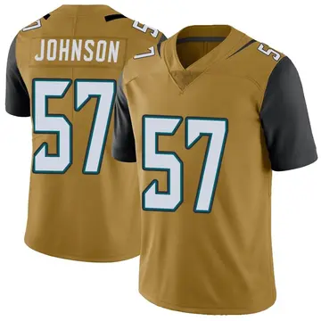 Nike Caleb Johnson Men's Limited Jacksonville Jaguars Gold Color Rush Vapor Untouchable Jersey