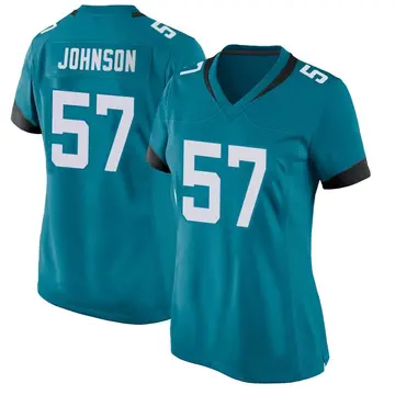 Nike Caleb Johnson Women's Game Jacksonville Jaguars Teal Jersey