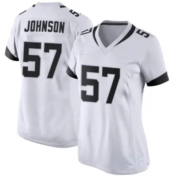 Nike Caleb Johnson Women's Game Jacksonville Jaguars White Jersey