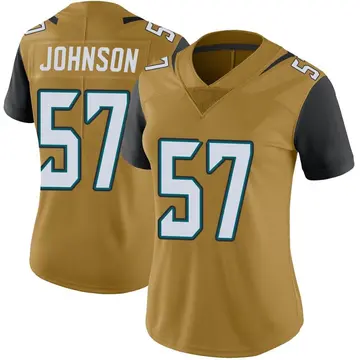 Nike Caleb Johnson Women's Limited Jacksonville Jaguars Gold Color Rush Vapor Untouchable Jersey