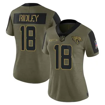 Nike Calvin Ridley Women's Limited Jacksonville Jaguars Olive 2021 Salute To Service Jersey