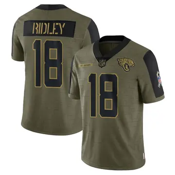 Nike Calvin Ridley Youth Limited Jacksonville Jaguars Olive 2021 Salute To Service Jersey