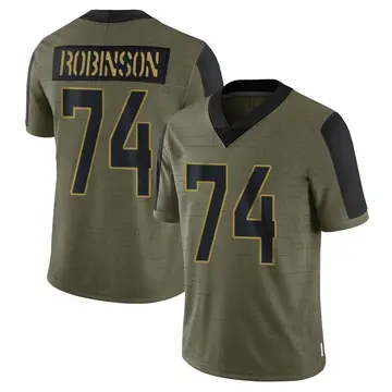 Nike Cam Robinson Youth Limited Jacksonville Jaguars Olive 2021 Salute To Service Jersey