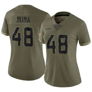Nike Chad Muma Women's Limited Jacksonville Jaguars Olive 2022 Salute To Service Jersey