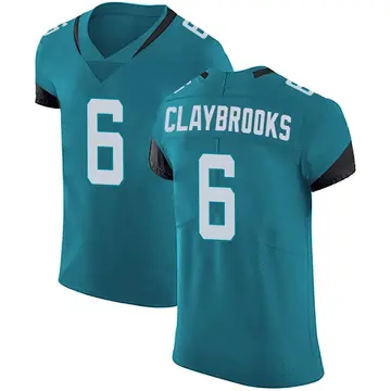Nike Chris Claybrooks Men's Elite Jacksonville Jaguars Teal Vapor Untouchable Alternate Jersey