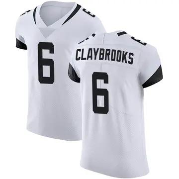 Nike Chris Claybrooks Men's Elite Jacksonville Jaguars White Vapor Untouchable Road Jersey
