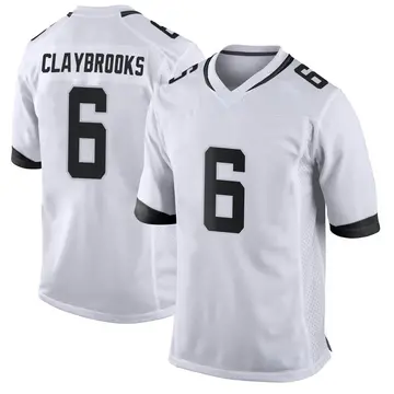 Nike Chris Claybrooks Men's Game Jacksonville Jaguars White Jersey