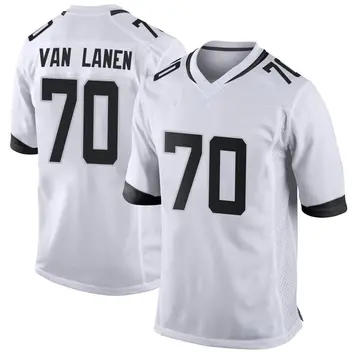 Nike Cole Van Lanen Men's Game Jacksonville Jaguars White Jersey