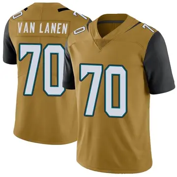Nike Cole Van Lanen Men's Limited Jacksonville Jaguars Gold Color Rush Vapor Untouchable Jersey