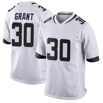 Nike Corey Grant Men's Game Jacksonville Jaguars White Jersey