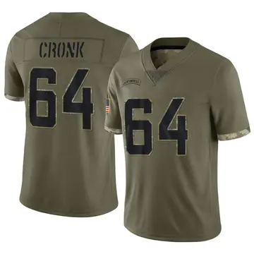 Nike Coy Cronk Men's Limited Jacksonville Jaguars Olive 2022 Salute To Service Jersey