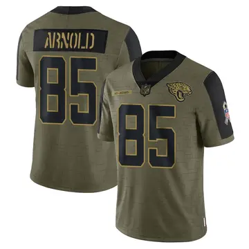 Nike Dan Arnold Youth Limited Jacksonville Jaguars Olive 2021 Salute To Service Jersey