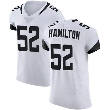 Nike Davon Hamilton Men's Elite Jacksonville Jaguars White DaVon Hamilton Vapor Untouchable Road Jersey