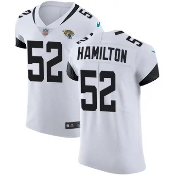 Nike Davon Hamilton Men's Elite Jacksonville Jaguars White DaVon Hamilton Vapor Untouchable Road Jersey