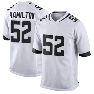 Nike Davon Hamilton Men's Game Jacksonville Jaguars White DaVon Hamilton Jersey