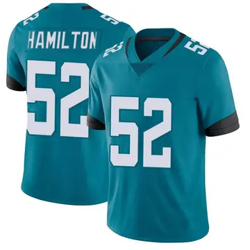 Nike Davon Hamilton Men's Limited Jacksonville Jaguars Teal DaVon Hamilton Vapor Untouchable Jersey