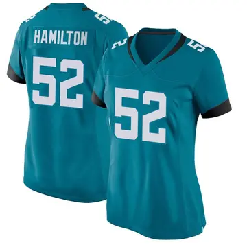 Nike Davon Hamilton Women's Game Jacksonville Jaguars Teal DaVon Hamilton Jersey