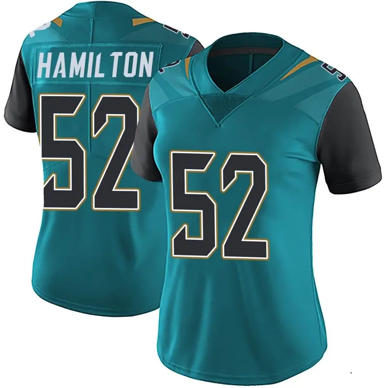 Nike Davon Hamilton Women's Limited Jacksonville Jaguars Teal DaVon Hamilton Vapor Untouchable Team Color Jersey
