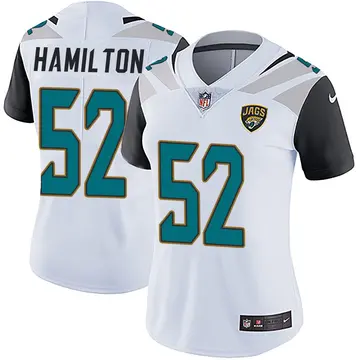 Nike Davon Hamilton Women's Limited Jacksonville Jaguars White DaVon Hamilton Vapor Untouchable Jersey