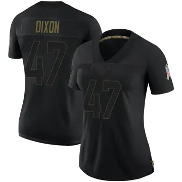 Nike De'Shaan Dixon Women's Limited Jacksonville Jaguars Black 2020 Salute To Service Jersey