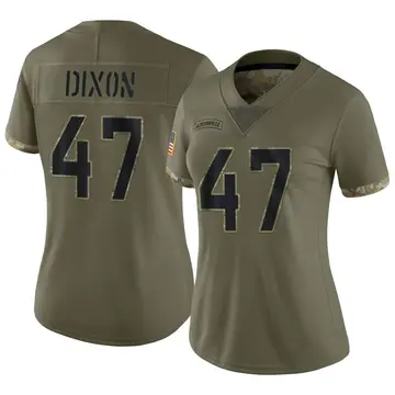 Nike De'Shaan Dixon Women's Limited Jacksonville Jaguars Olive 2022 Salute To Service Jersey