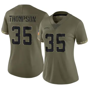 Nike Deionte Thompson Women's Limited Jacksonville Jaguars Olive 2022 Salute To Service Jersey