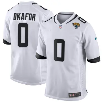 Nike Denzel Okafor Men's Game Jacksonville Jaguars White Jersey