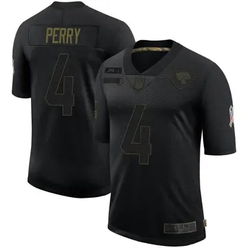 Nike E.J. Perry Men's Limited Jacksonville Jaguars Black 2020 Salute To Service Jersey