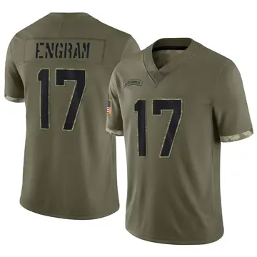 Nike Evan Engram Men's Limited Jacksonville Jaguars Olive 2022 Salute To Service Jersey