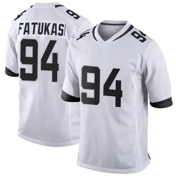 Nike Folorunso Fatukasi Men's Game Jacksonville Jaguars White Jersey