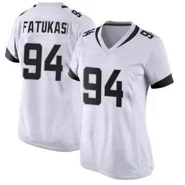 Nike Folorunso Fatukasi Women's Game Jacksonville Jaguars White Jersey
